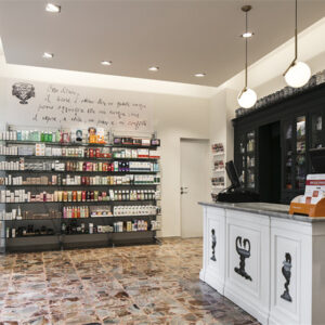 Vintage Small Store Interior Design For Medicine Retail Shop
