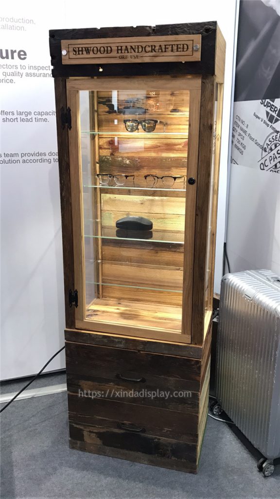 Wooden Sunglasses Display Showcase Custom Retail Display Shop