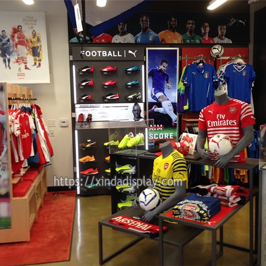 Modern Soccer Shop Display Fixture Retail Soccer Store Interior Design