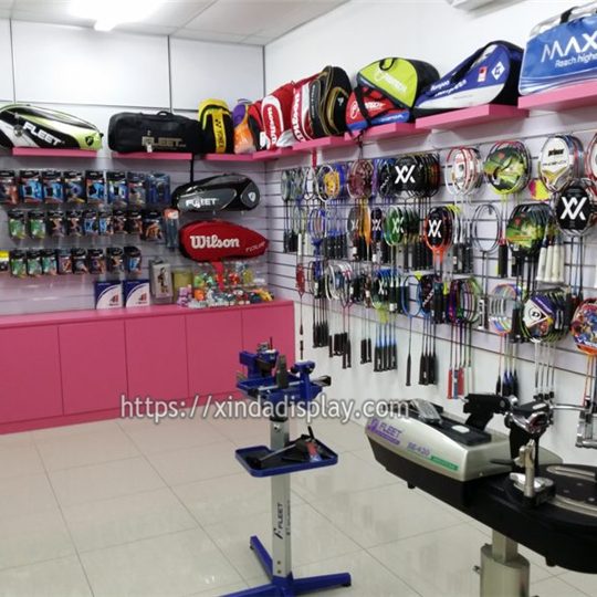 Retail Badminton Store Display Furniture Badminton Accessories Shop